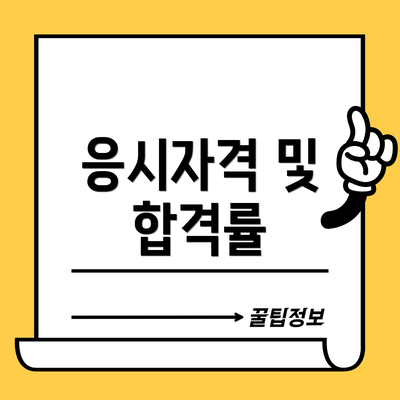 응시자격 및 합격률