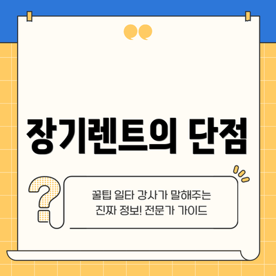 장기렌트의 단점