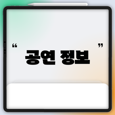 공연 정보