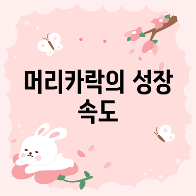 머리카락의 성장 속도