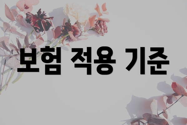 보험 적용 기준