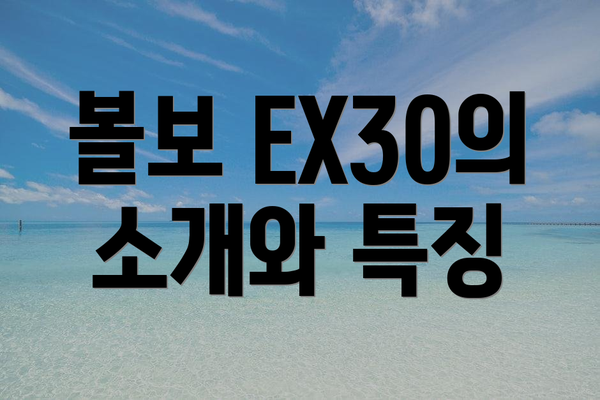 볼보 EX30의 소개와 특징