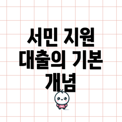 서민 지원 대출의 기본 개념