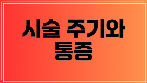 시술 주기와 통증
