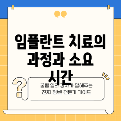임플란트 치료의 과정과 소요 시간