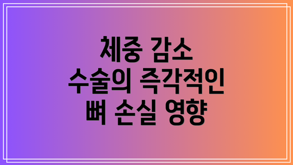 체중 감소 수술의 즉각적인 뼈 손실 영향