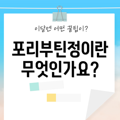 포리부틴정이란 무엇인가요?