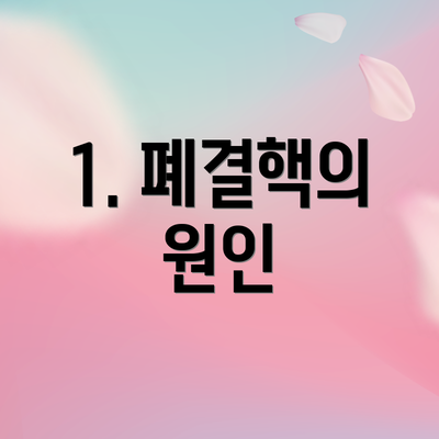 1. 폐결핵의 원인