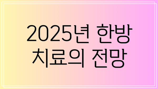 2025년 한방 치료의 전망