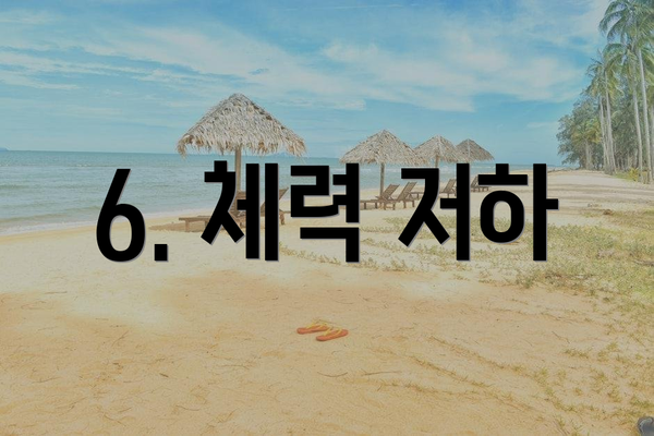 6. 체력 저하