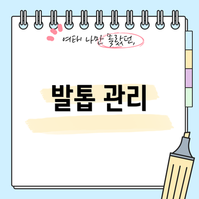 발톱 관리