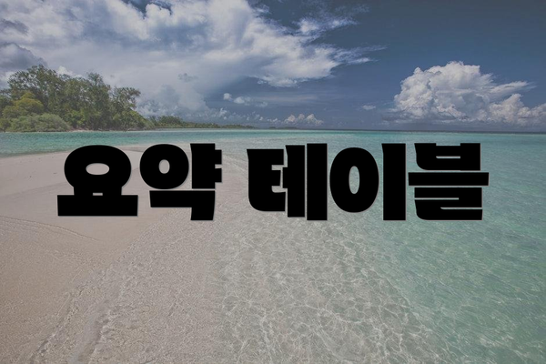 요약 테이블