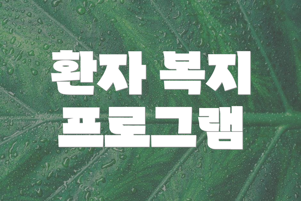 환자 복지 프로그램