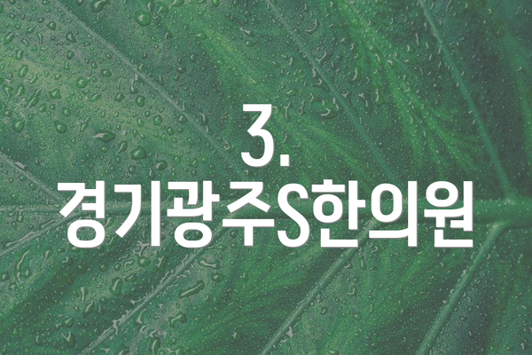 3. 경기광주S한의원