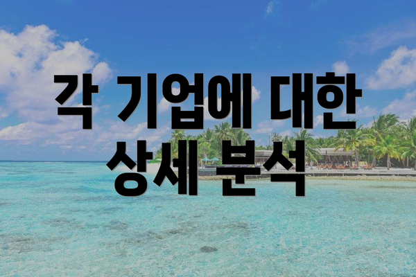 각 기업에 대한 상세 분석