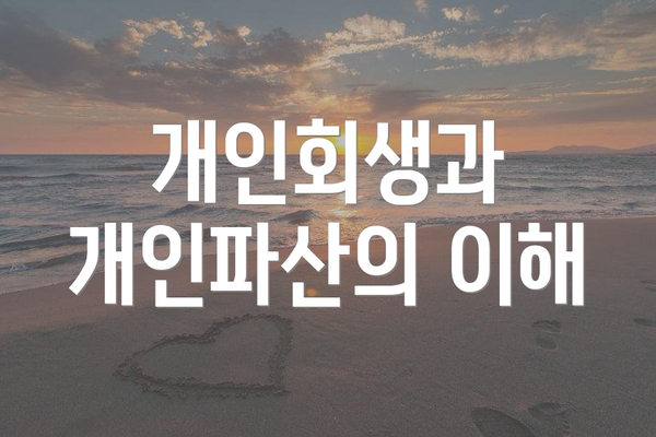 개인회생과 개인파산의 이해