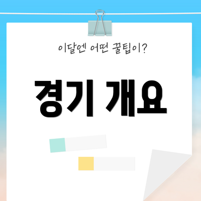 경기 개요