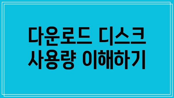다운로드 디스크 사용량 이해하기