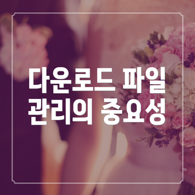 다운로드 파일 관리의 중요성