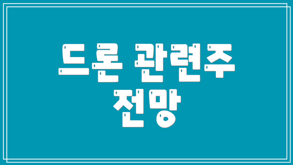 드론 관련주 전망