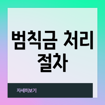 범칙금 처리 절차