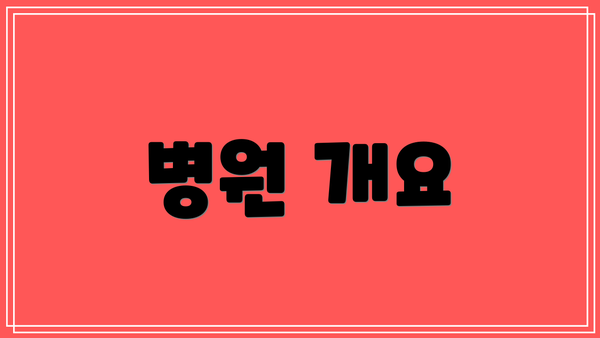 병원 개요