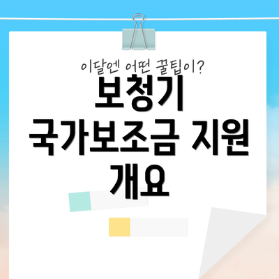 보청기 국가보조금 지원 개요