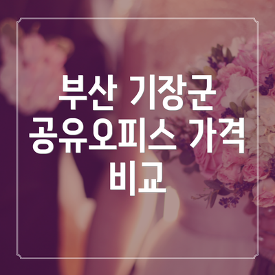 부산 기장군 공유오피스 가격 비교