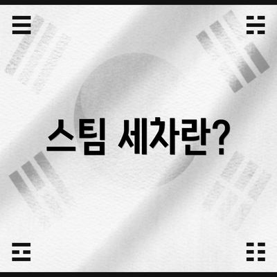 스팀 세차란?