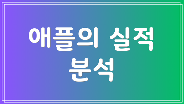 애플의 실적 분석