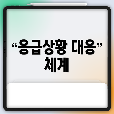 응급상황 대응 체계
