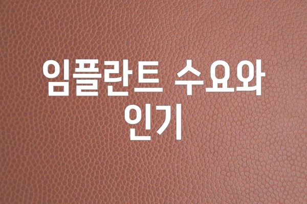 임플란트 수요와 인기