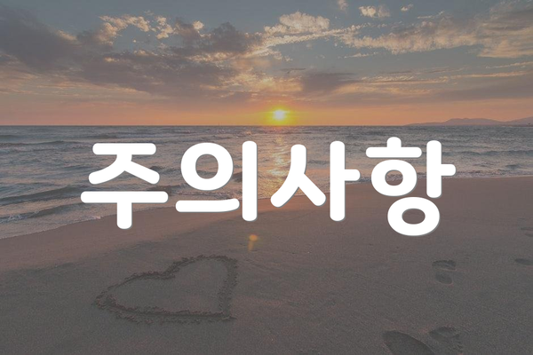 주의사항