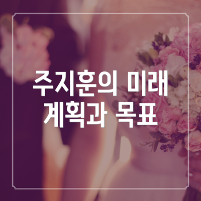 주지훈의 미래 계획과 목표