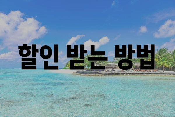 할인 받는 방법
