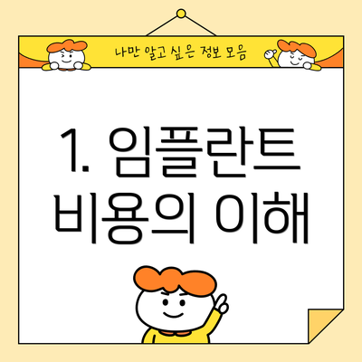 1. 임플란트 비용의 이해